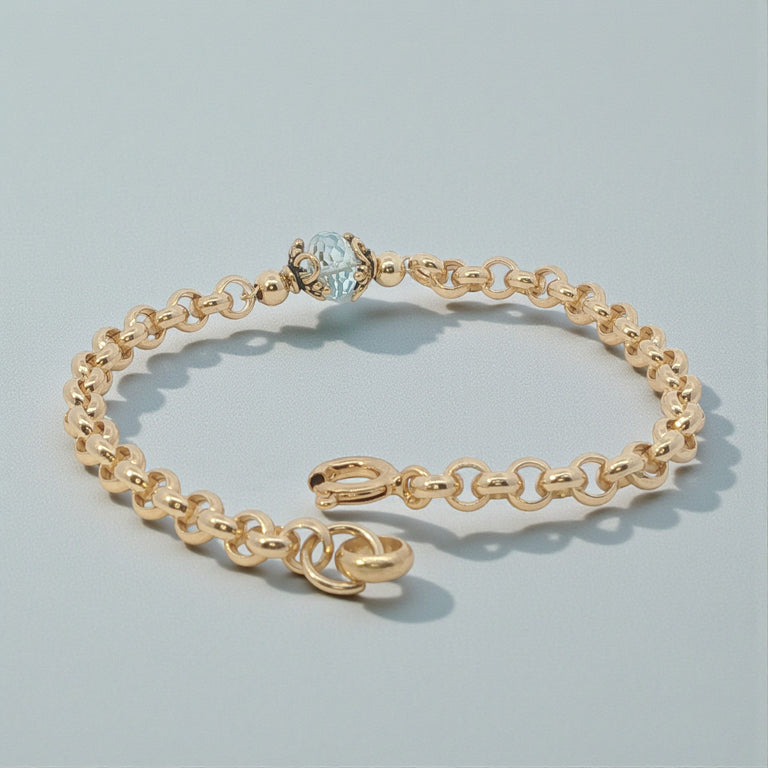 5 mm VALOREA Armband mit Blautopas