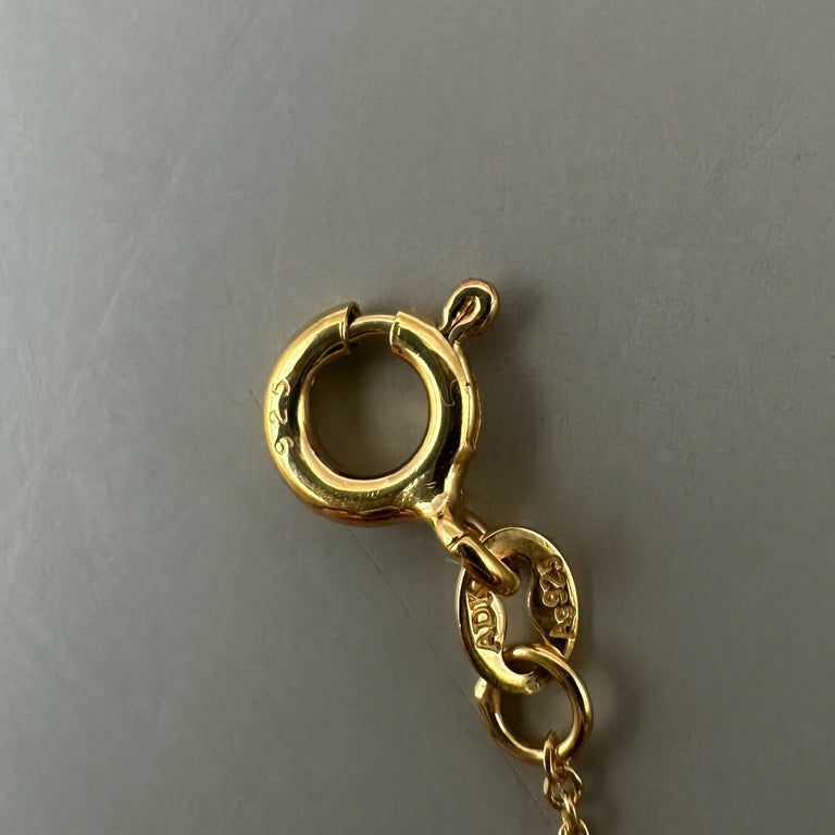 Feine Halskette Sterling Silber 0.9 mm mit Topas Anhänger