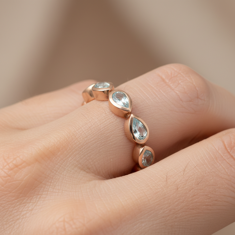 Ring SERAFINE mit Aquamarin