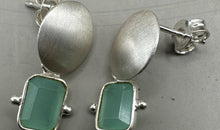 Ohrstecker mit Aqua Chalzedon