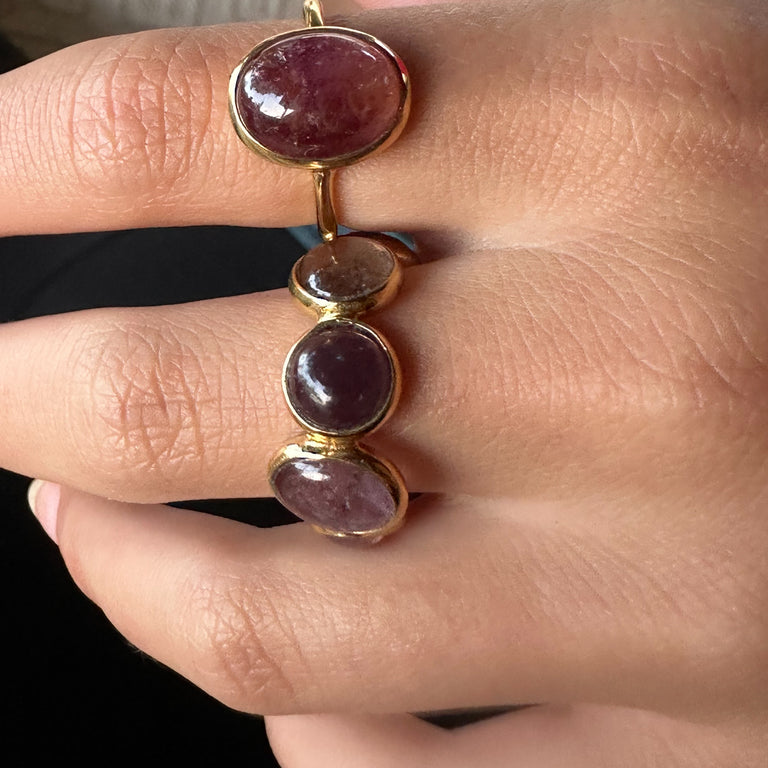 Ring MIRALIA Eternity Rosaturmalin Silber