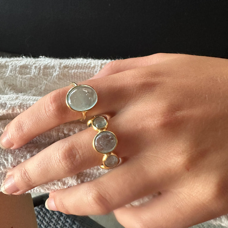 Ring MIRALIA Eternity Aquamarin Silber