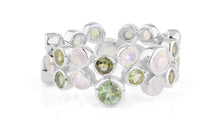 Ring AURELIA Mondstein und grüne Amethyst