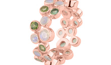 Ring AURELIA Mondstein und grüne Amethyst