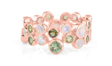 Ring AURELIA Mondstein und grüne Amethyst