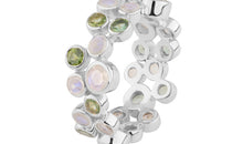 Ring AURELIA Mondstein und grüne Amethyst