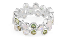 Ring AURELIA Mondstein und grüne Amethyst