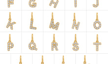 Mikro Buchstaben Anhängerkette mit Diamanten