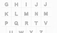 Mikro Buchstaben Anhängerkette mit Diamanten