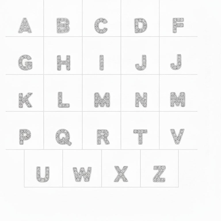 Mikro Buchstaben Anhängerkette mit Diamanten