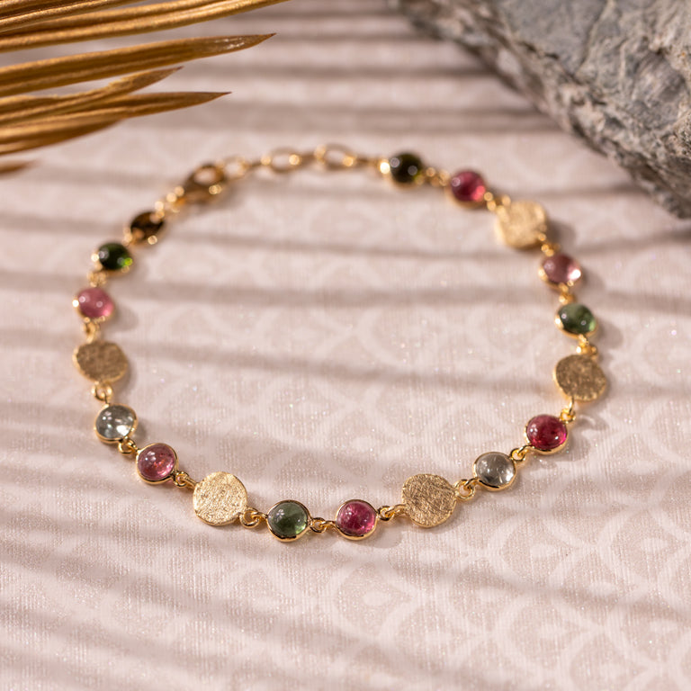 Armband MARLU Multiturmalin 5 mm Silber