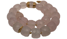 Statement-Collier aus Rosenquarz