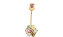 Bauch Piercing FLOWERS  Multiturmalin