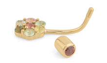 Bauch Piercing FLOWERS  Multiturmalin