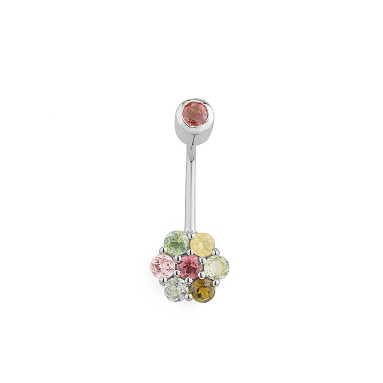 Bauch Piercing FLOWERS  Multiturmalin