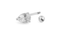 Bauch Piercing DROPS mit weissem Topas