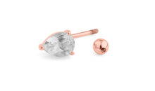 Bauch Piercing DROPS mit weissem Topas