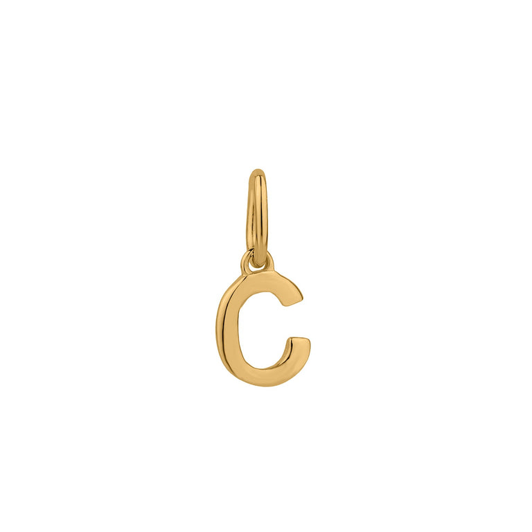 Anhänger BUCHSTABEN 7mm Gold
