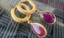Creole KAYLA 3X14 mm mit Rubin