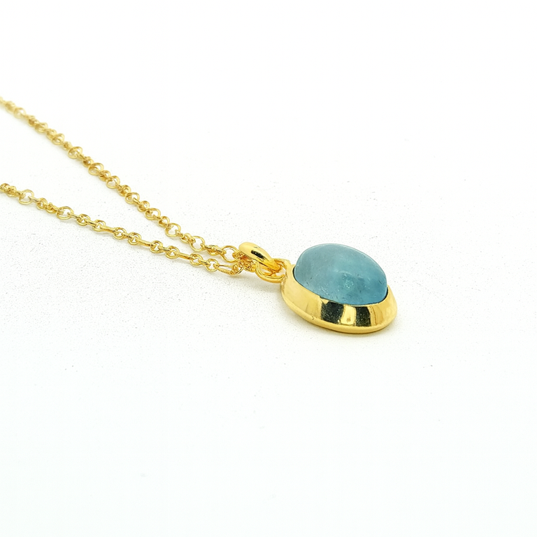 Aquamarin Collier 45 cm