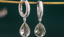Creole KAYLA 3X14 mm grüner Amethyst