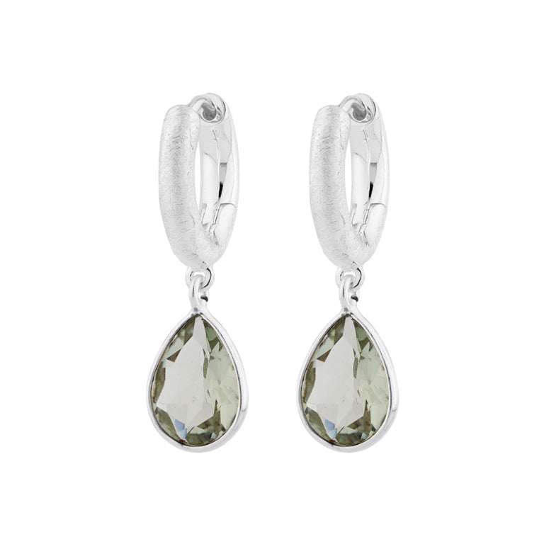 Creole KAYLA 3X14 mm grüner Amethyst