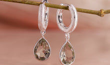 Creole KAYLA 3X14 mm grüner Amethyst