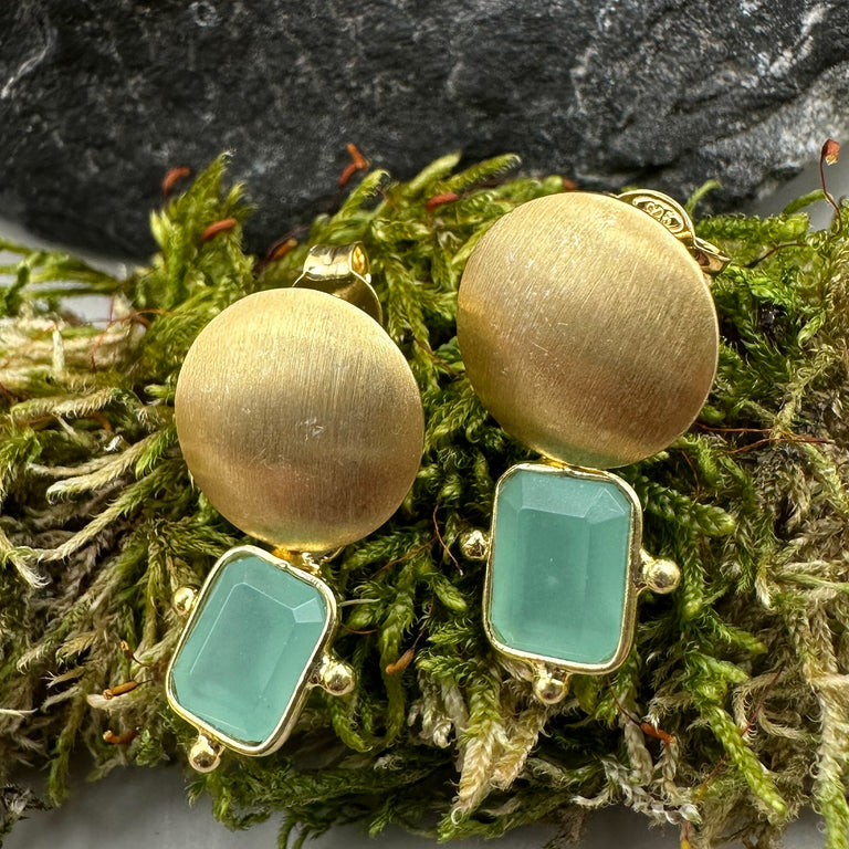 Ohrstecker mit Aqua Chalzedon