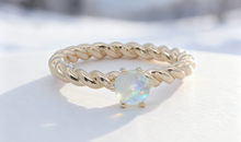 Verlobungsring TWIST – Mondstein Solitär | 925 Silber