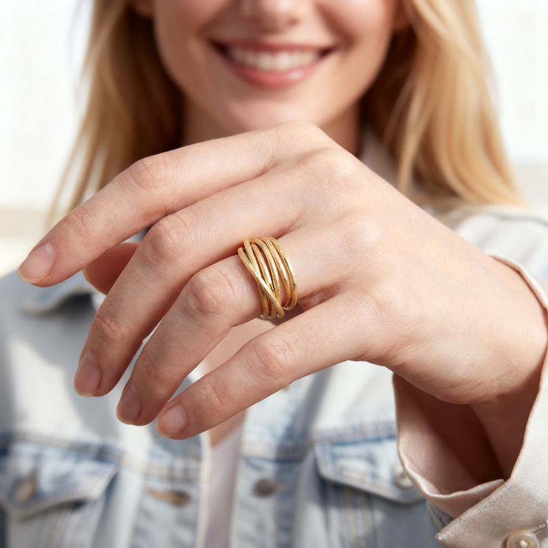 LOOPRING – Handgeflochtener Silberring | Matt | 12 mm