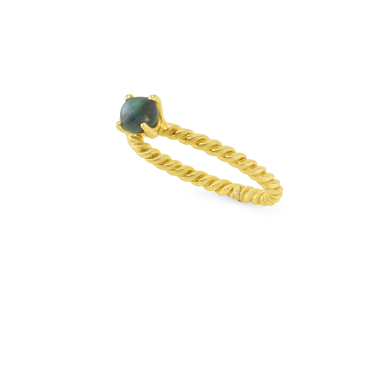 Ring TWIST mit Labradorite