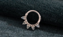 Clicker Dhelia mit Diamant und Blau Topas