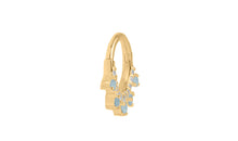 Clicker Dhelia mit Diamant und Blau Topas