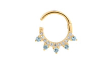 Clicker Dhelia mit Diamant und Blau Topas