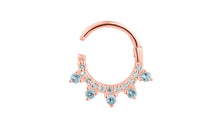 Clicker Dhelia mit Diamant und Blau Topas