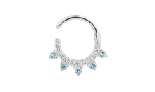 Clicker Dhelia mit Diamant und Blau Topas