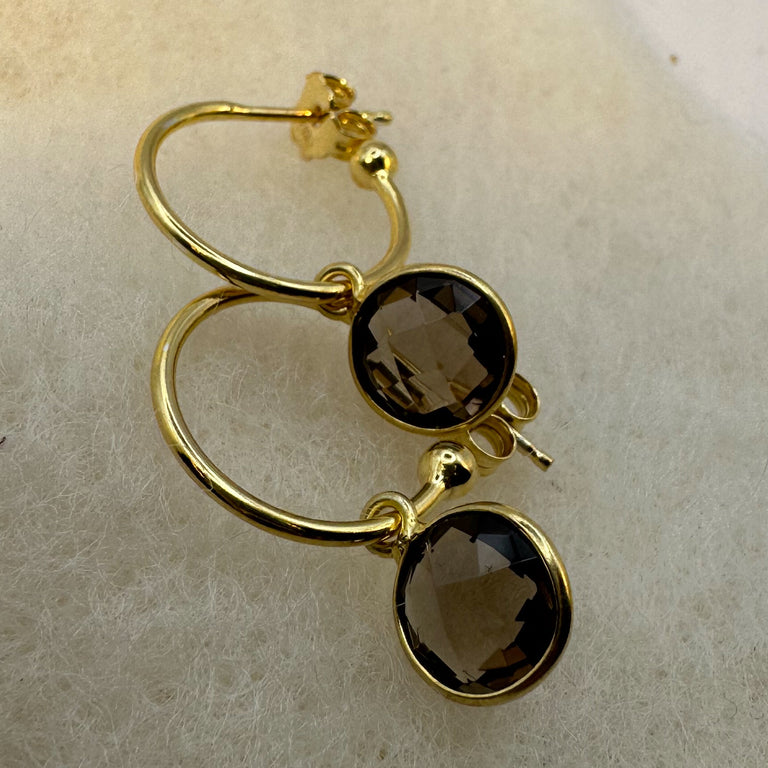 Creole mit Rauchquarz Charms, Set