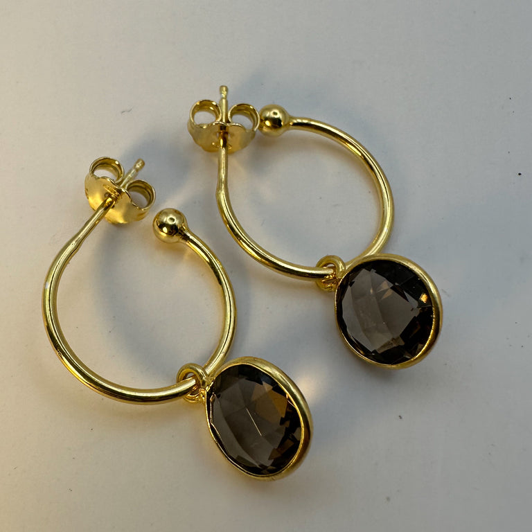Creole mit Rauchquarz Charms, Set