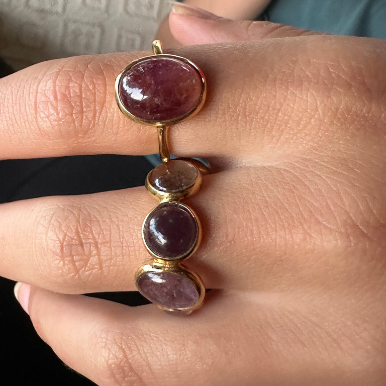 Ring MIRALIA Eternity Rosaturmalin Unikate