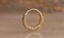 ADELINA Piercing 6X10 mm 18K Gold mit rohen Diamanten