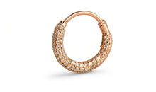 ADELINA Piercing 6X10 mm 18K Gold mit rohen Diamanten