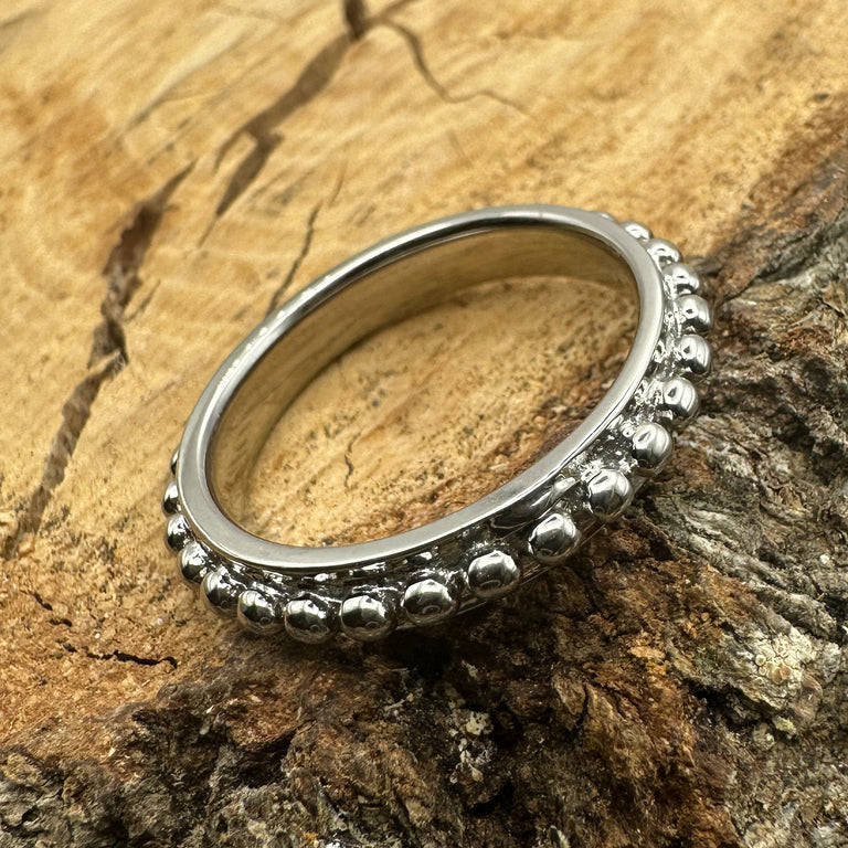 Edelstahl 4 mm breiter Ring