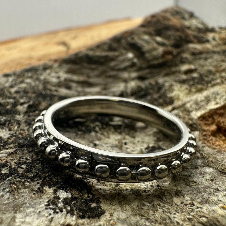 Edelstahl 4 mm breiter Ring