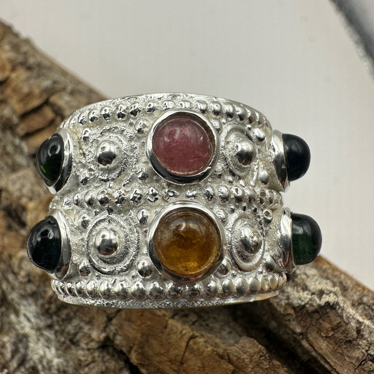 Ring ORNAMENTUM mit Multiturmalin