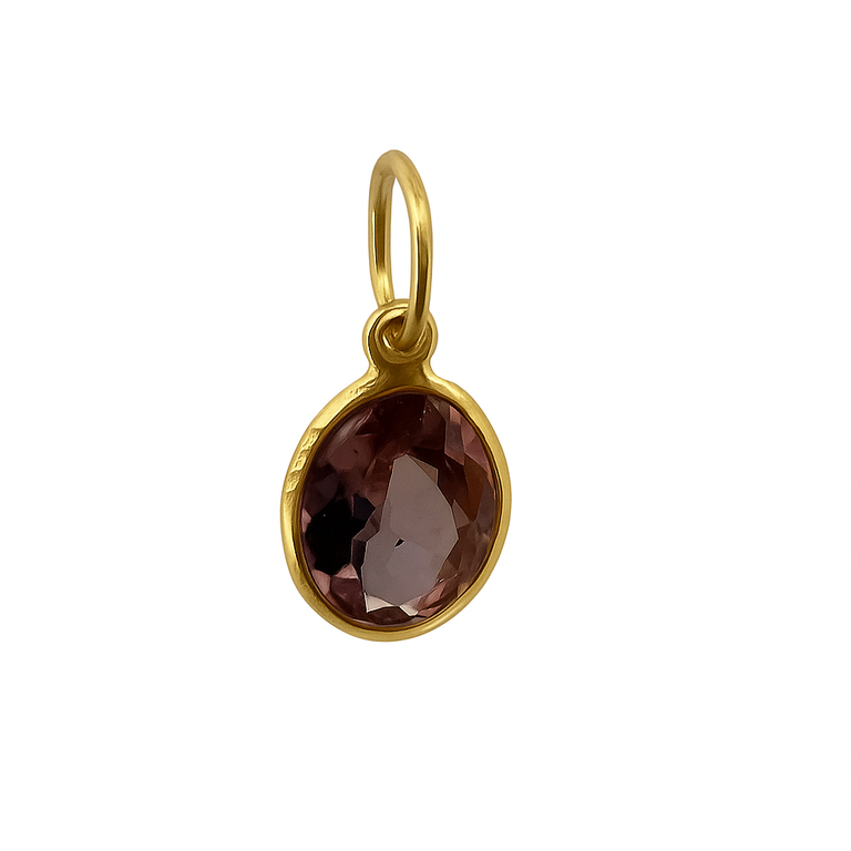 Anhänger Rosaturmalin 6 X 8 mm