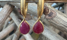Creole KAYLA 3X14 mm mit Rubin