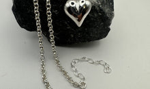45 cm Kette Sterling Silber mit Herz Anhänger 16 mm