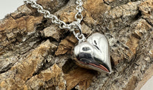 45 cm Kette Sterling Silber mit Herz Anhänger 16 mm