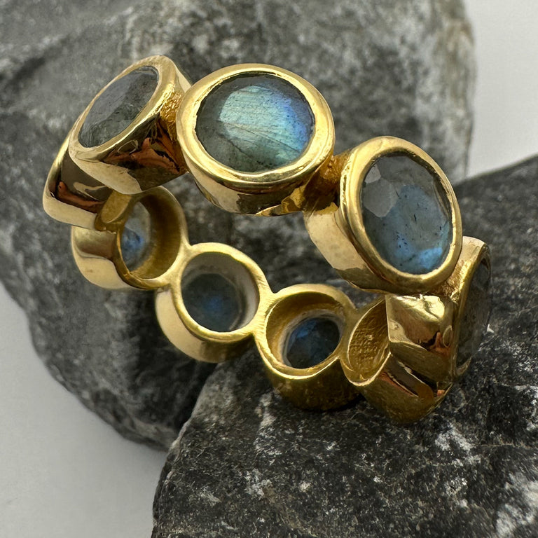 Ring OCTAVE mit Labradorit