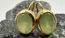 Ohrringe ERINA mit Prehnit 10 X 14 mm